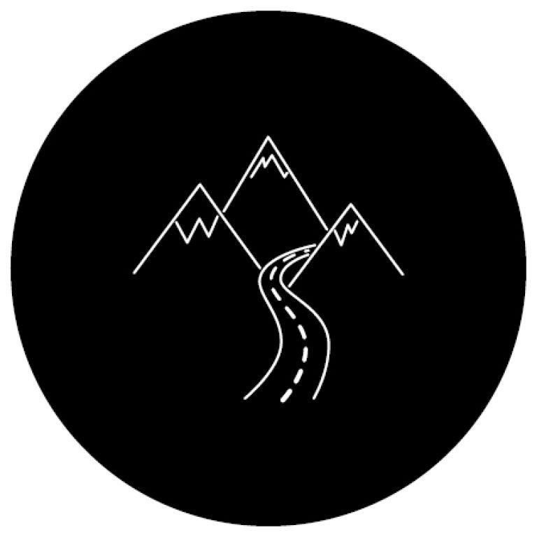 WEB 2020 ICONS_BLACK7 wander icon in black.